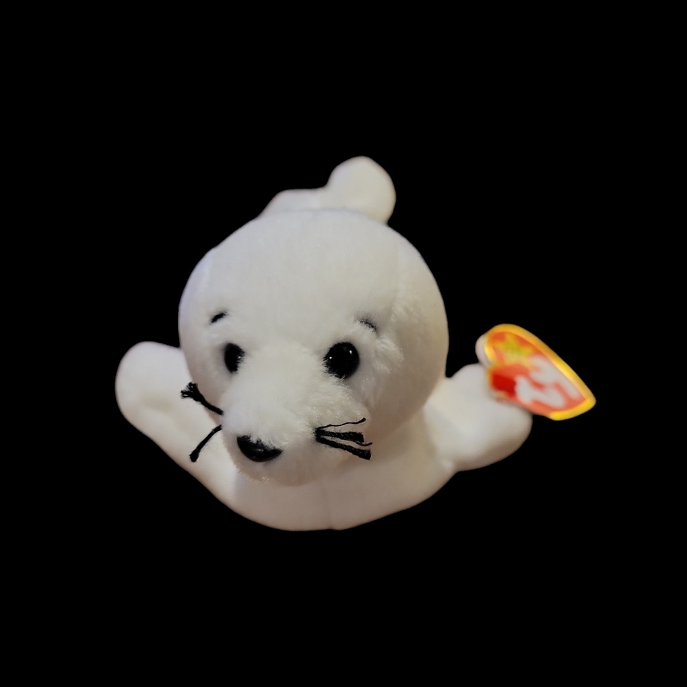Retired TY Beanie Baby "Seamore" The White Seal 🦭🌊